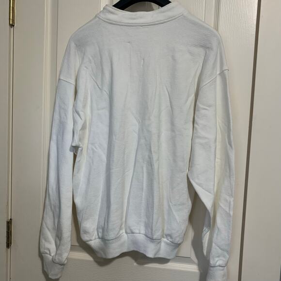 DIPORT USA Vintage La Jolla, Ca White 2-Button Up Cotton Sweatshirt Size Medium - Picture 3 of 5